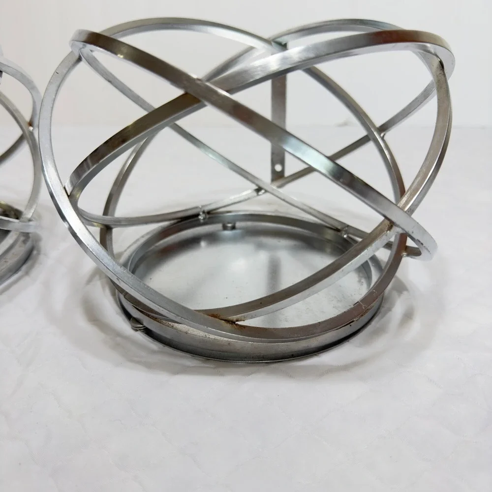 Z Gallerie Revolve Silver Wall Sconce Pair Taper Holder 18